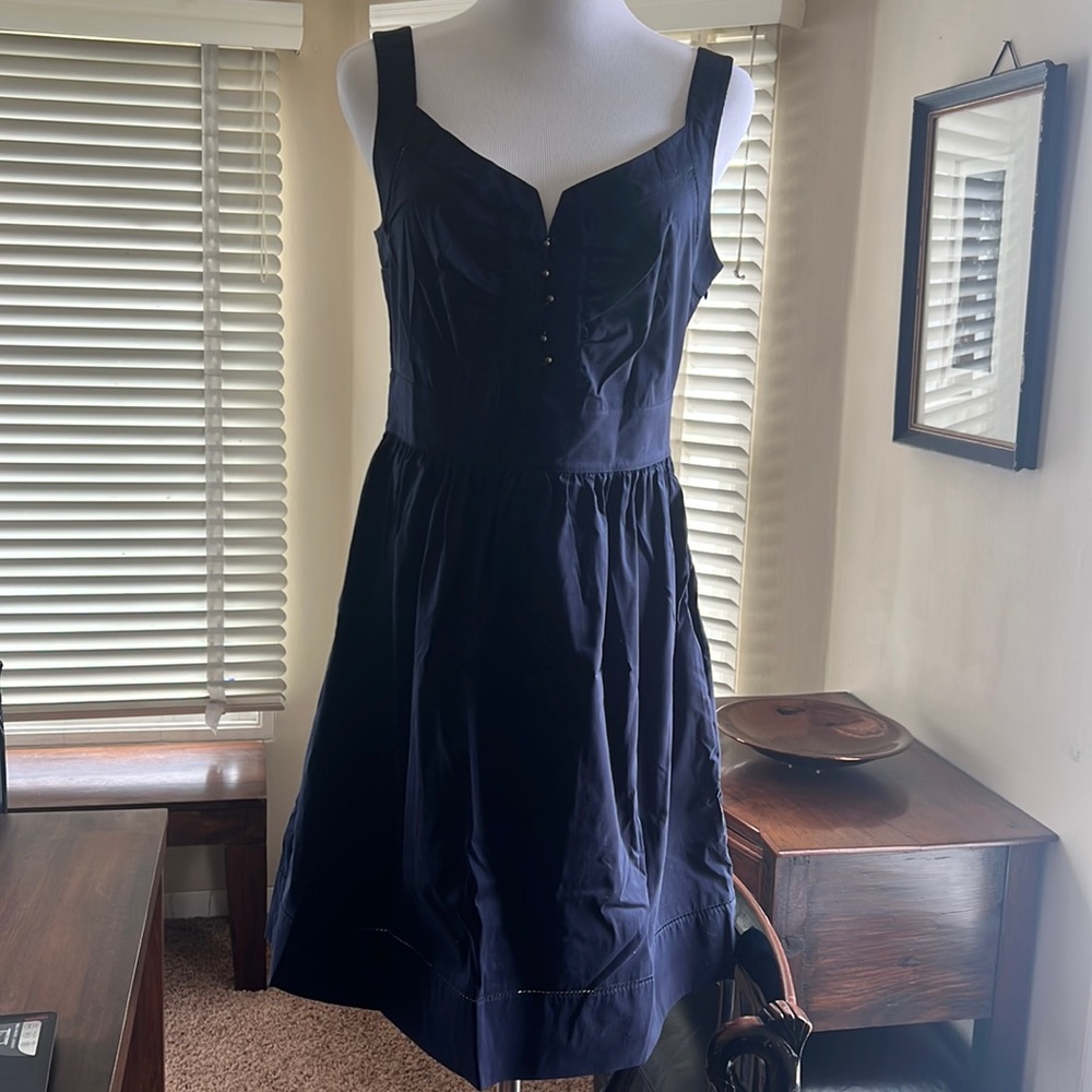 NWT Diane Von Furstenberg Blue Dress wit eyelet details